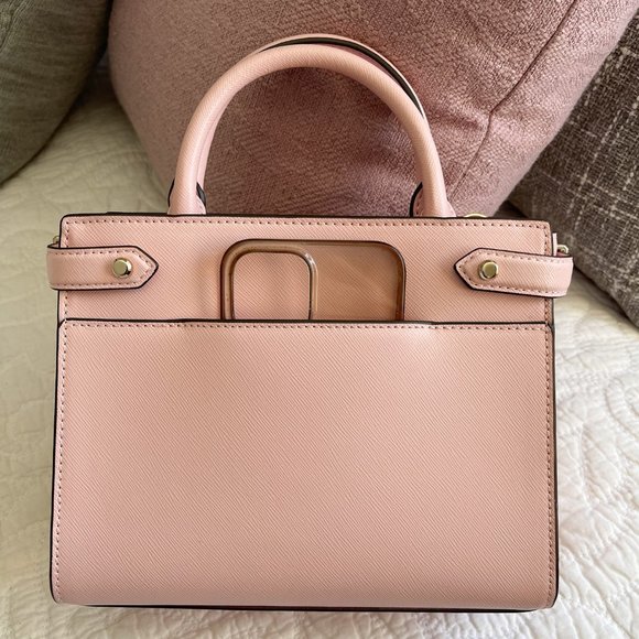 Kate Spade pale pink leather satchel/crossbody purse - Picture 6 of 12